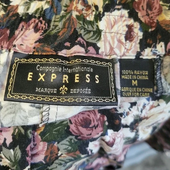 Express Vintage Floral Maxi Skirt Button Front High Waist Rayon Size M - Picture 7 of 7